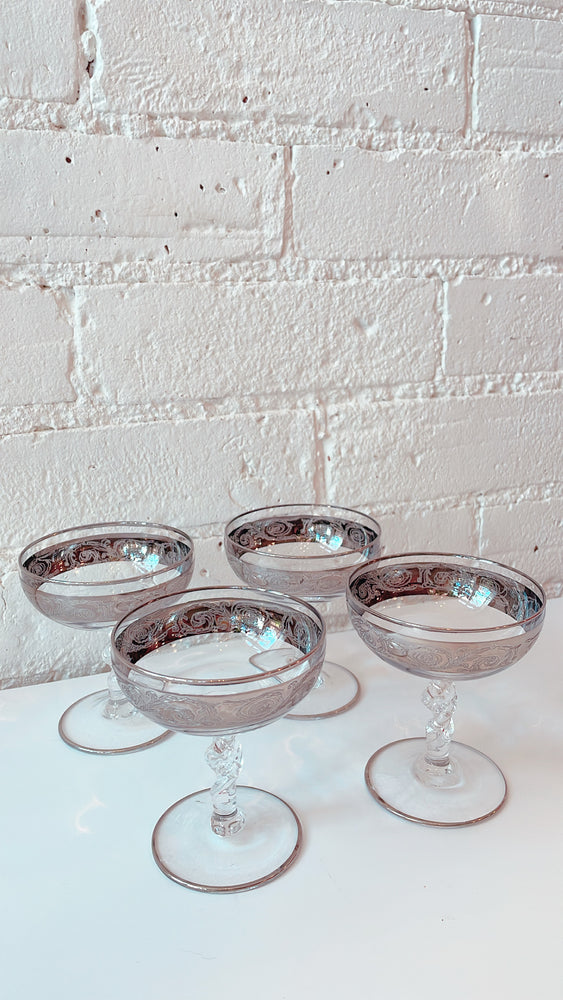 Vintage Silver Rimmed Coupes
