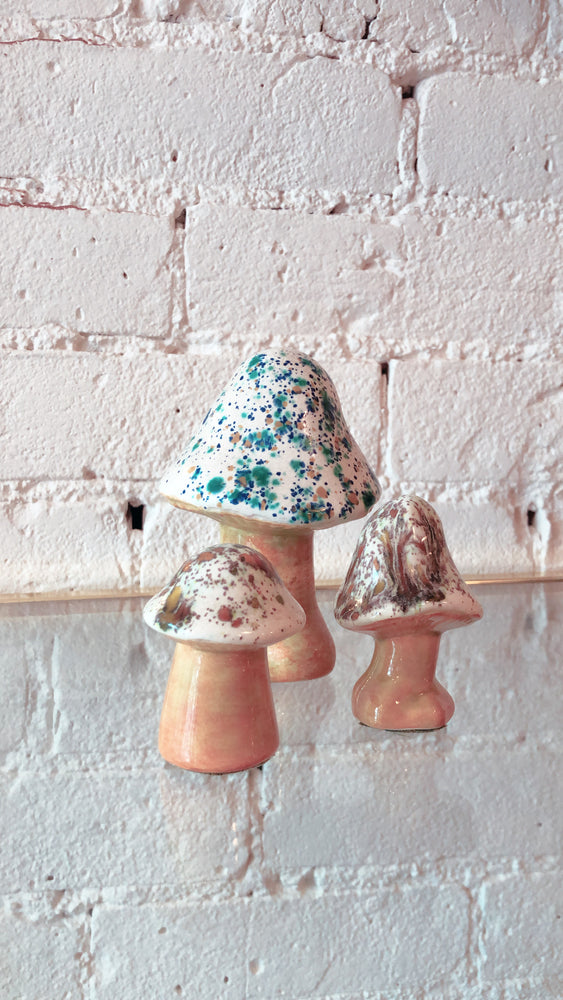 
            
                Load image into Gallery viewer, Ceramic Mushrooms (set of 3)
            
        