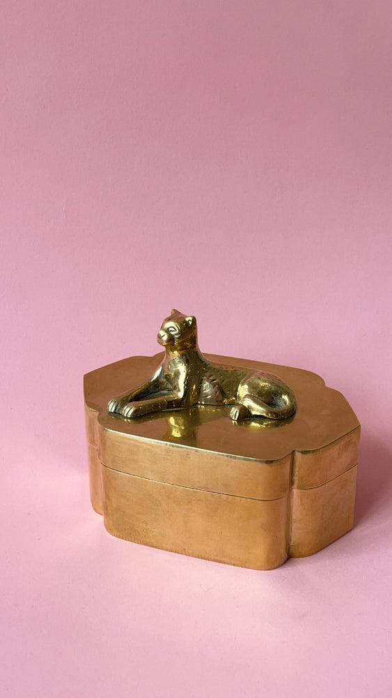 Vintage Brass Cheetah Trinket Box – The Apartment TO