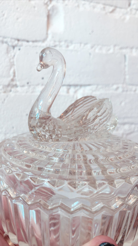 
            
                Load image into Gallery viewer, 1950&amp;#39;s Vintage Swan Glass Dish
            
        