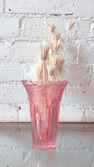 Vintage Pink Sunflower Vase