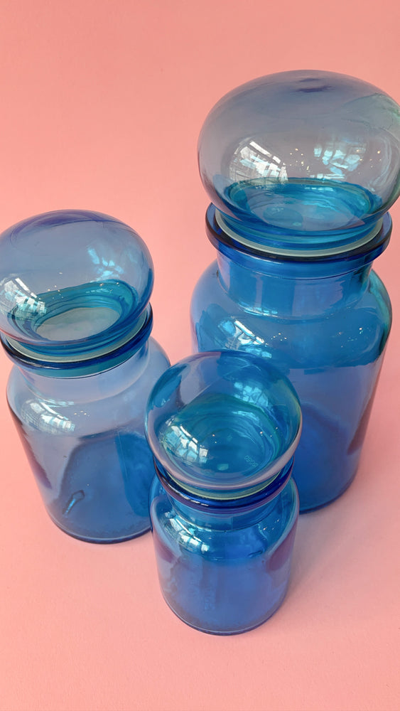 
            
                Load image into Gallery viewer, Vintage Apothecary Stash Jars with Lids
            
        