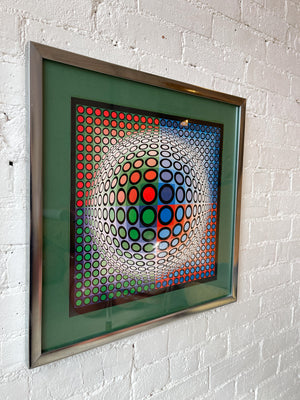 
            
                Load image into Gallery viewer, Vintage Victor Vasarely Op Art Print &amp;quot;Vega-Pal-B&amp;quot;
            
        