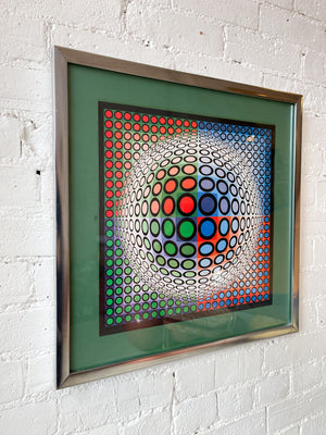 
            
                Load image into Gallery viewer, Vintage Victor Vasarely Op Art Print &amp;quot;Vega-Pal-B&amp;quot;
            
        