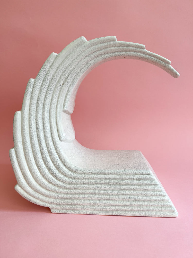 
            
                Load image into Gallery viewer, 1980&amp;#39;s Ceramic Wave Sculpture
            
        