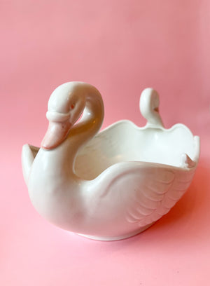Vintage Fitz and Floyd Double Swan Planter