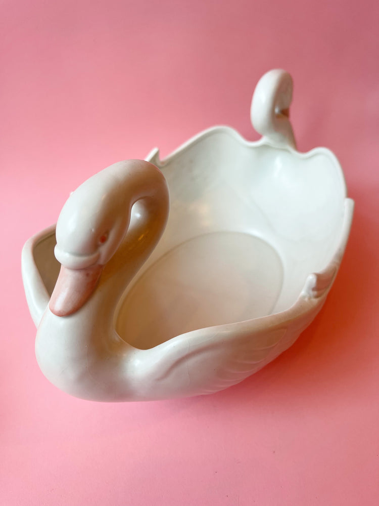 Vintage Fitz and Floyd Double Swan Planter