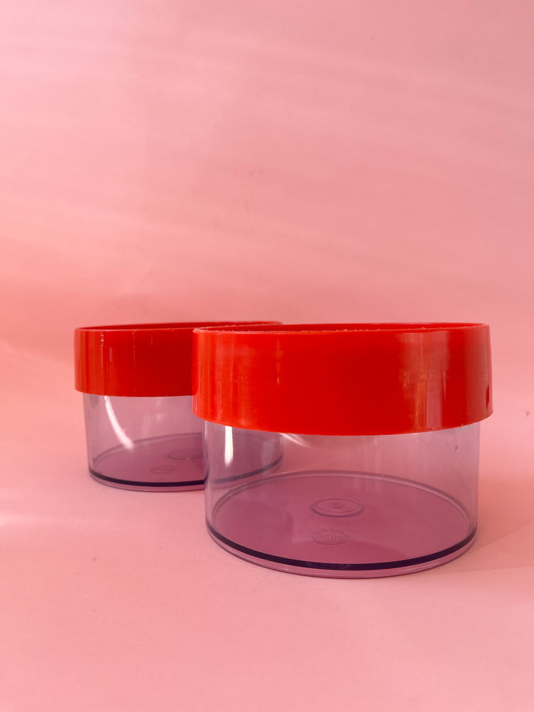 
            
                Load image into Gallery viewer, Vintage 70&amp;#39;s Erik Kold Smoked Plastic Container Set
            
        