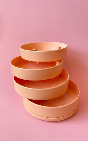 
            
                Load image into Gallery viewer, Vintage Peach Interdesign Swivel Organizer
            
        