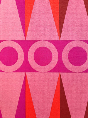 Vintage Mid Century 1970's Framed Fabric Art