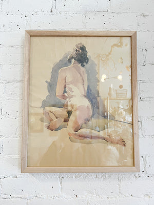 
            
                Load image into Gallery viewer, Vintage Nude Lady Watercolour Painting
            
        