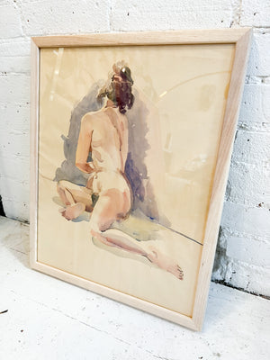 
            
                Load image into Gallery viewer, Vintage Nude Lady Watercolour Painting
            
        