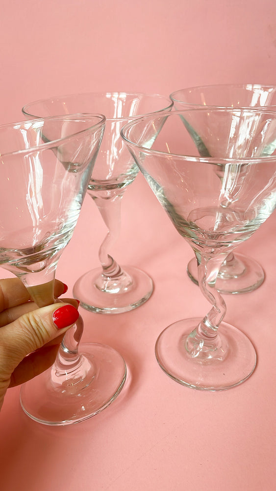 
            
                Load image into Gallery viewer, Vintage Zig Zag Libbey Martini Glasses
            
        