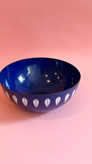Vintage Cathrineholm Dark Blue Lotus Bowl
