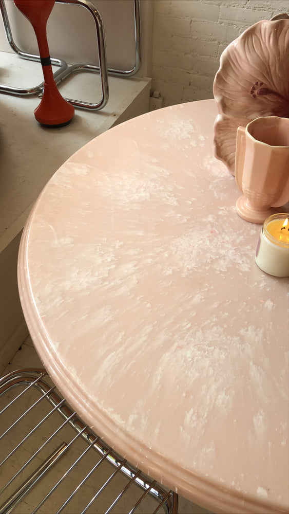 
            
                Load image into Gallery viewer, Vintage Pink Marble Dining Table
            
        