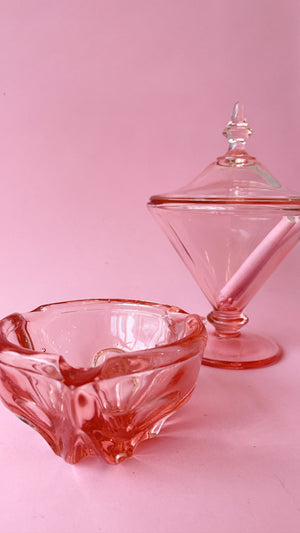 Vintage Depression Glass Stash Jar