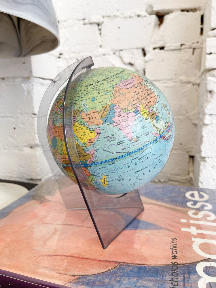 
            
                Load image into Gallery viewer, Vintage 1972 Smoked Lucite Scan-Globe Denmark
            
        