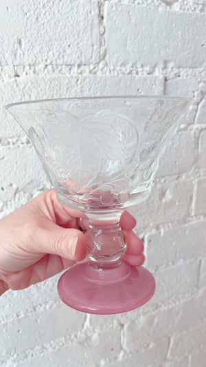 Vintage Embossed Cocktail Glasses
