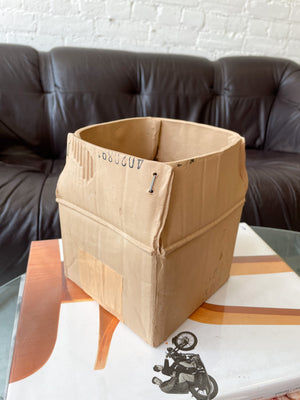 Vintage 1980's Michael Harvey Ceramic COD "Cardboard Box" Vase
