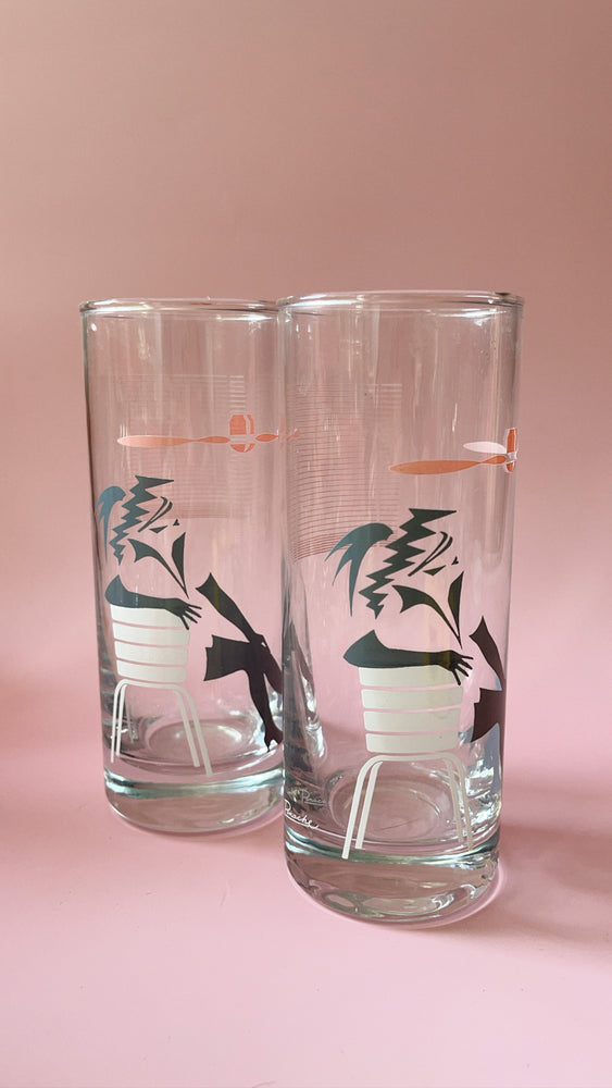 
            
                Load image into Gallery viewer, Vintage 1980&amp;#39;s Panache Memphis Highball Cocktail Glasses
            
        