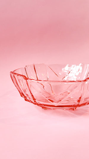 Vintage Art Deco Depression Glass Bowl