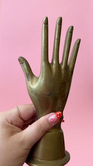 
            
                Load image into Gallery viewer, Vintage Brass Hand Ring Holder
            
        