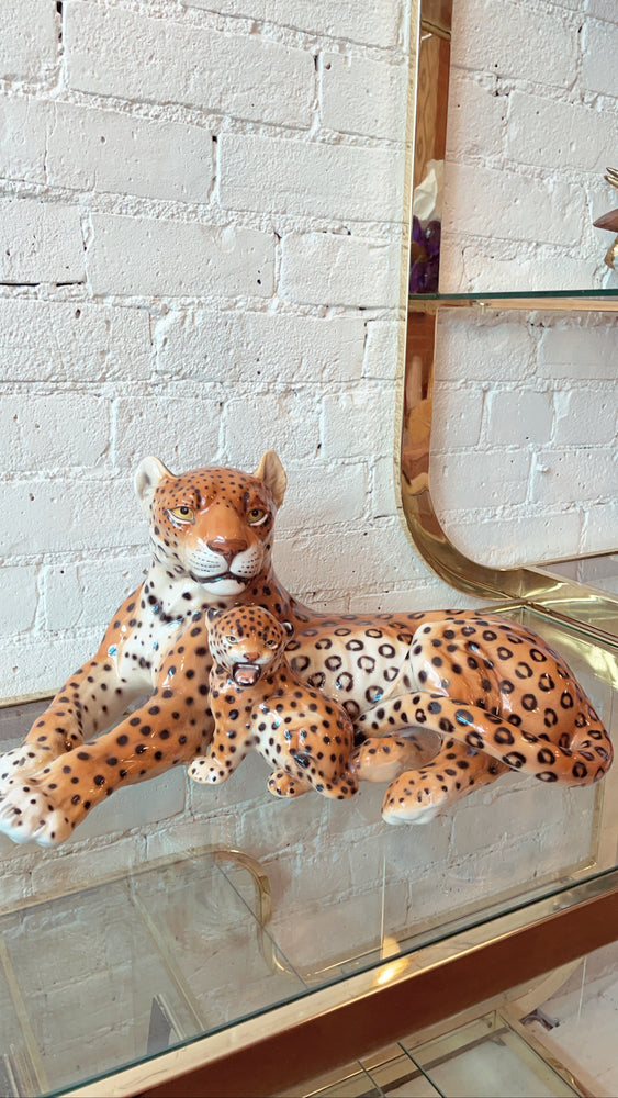 Regency Ceramic Leopard and Baby