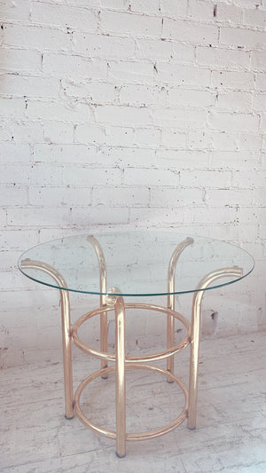 
            
                Load image into Gallery viewer, Vintage Brass and Glass Coffee/Side Table
            
        