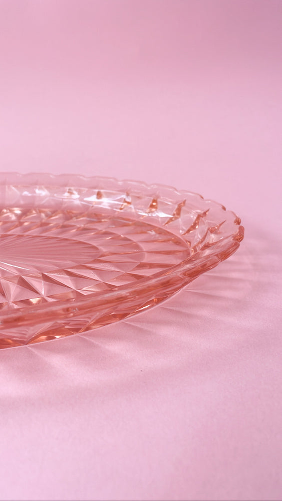 Vintage Depression Glass Serving Platter
