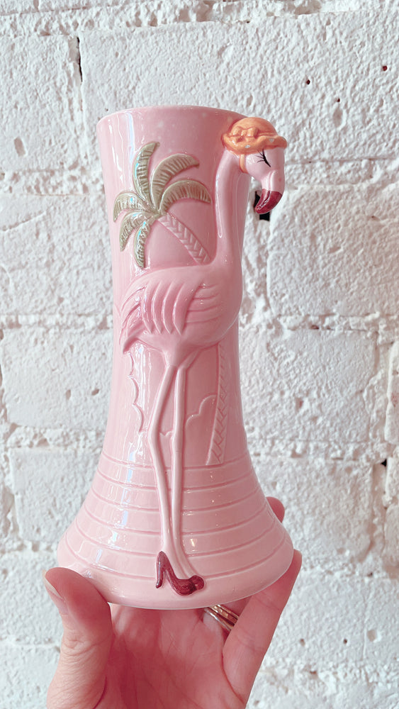 
            
                Load image into Gallery viewer, Vintage Flamingo Vase
            
        