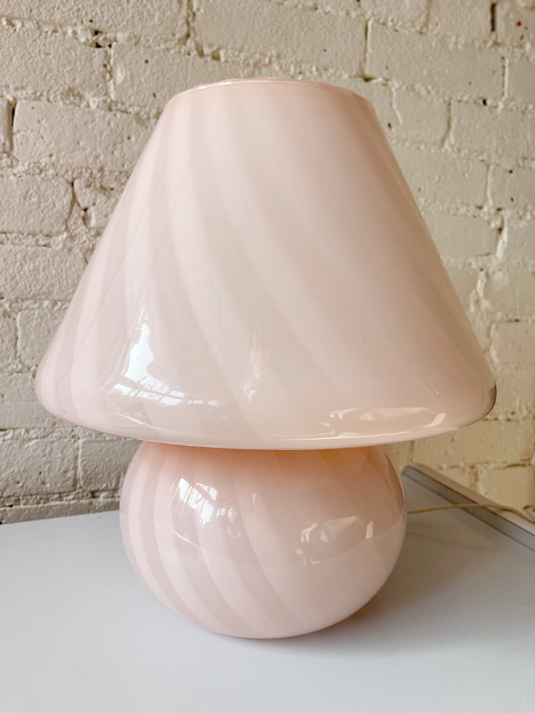 
            
                Load image into Gallery viewer, Giant Vintage Pink Murano Mushroom Lamp
            
        