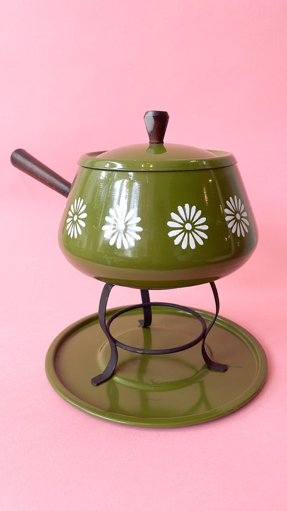 Vintage Daisy Fondue Pot