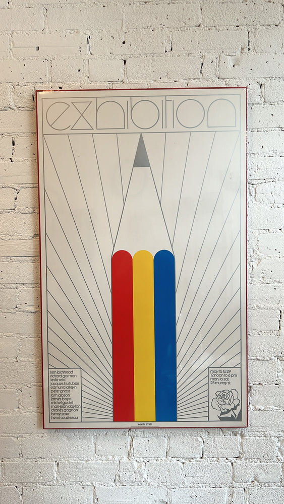
            
                Load image into Gallery viewer, Rare Neville Smith Pop Art “Exhibition” Saw Gallery Poster 1972
            
        
