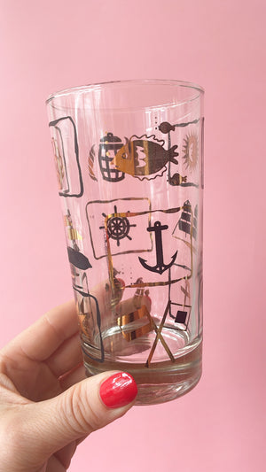 Vintage Dominion Nautical Glasses