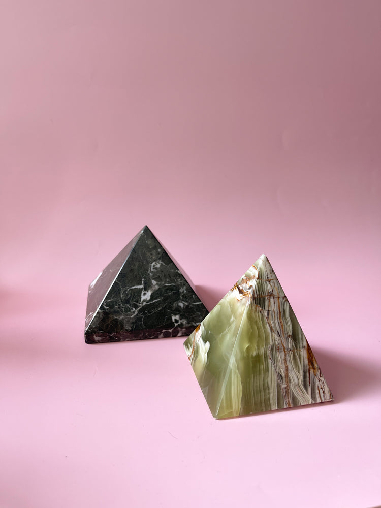 Vintage Onyx & Marble Pyramids