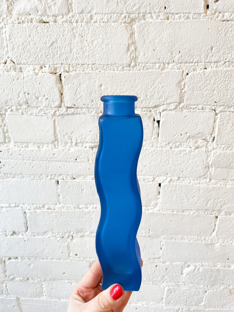 
            
                Load image into Gallery viewer, Vintage IKEA Frosted Squiggle Vase
            
        