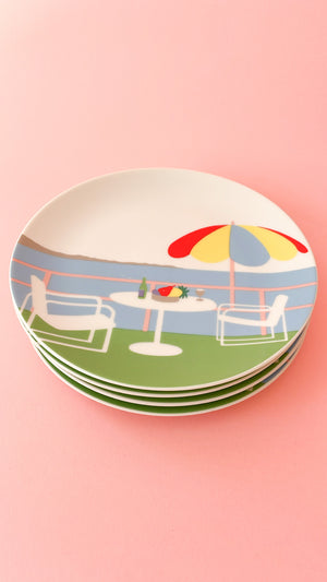 Vintage Ceramic Patio Plates