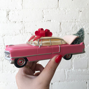 Pink Cadillac Christmas Decoration