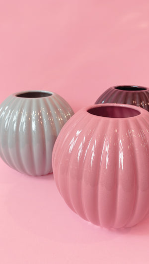 Vintage Ceramic Rippled Vase
