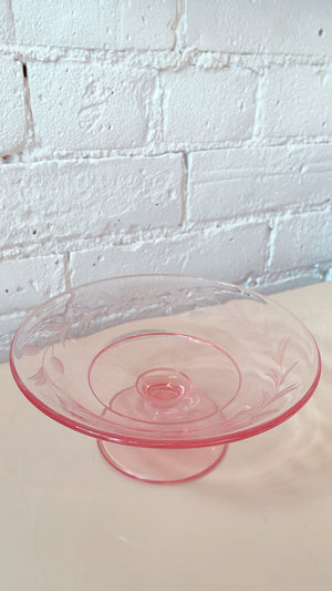 Vintage Depression Glass Candy Dish