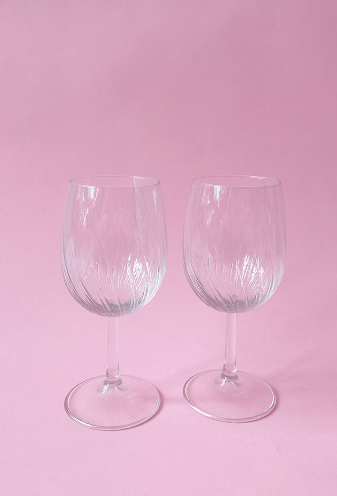 Vintage Swirl Wine Glasses
