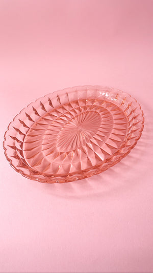 Vintage Depression Glass Serving Platter