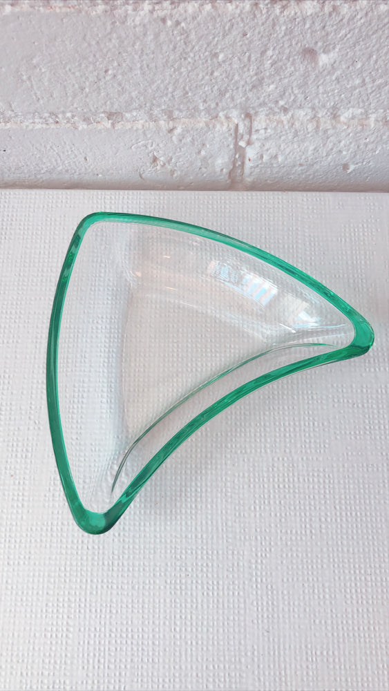 
            
                Load image into Gallery viewer, Boomerang Mid Century Glass Dish
            
        