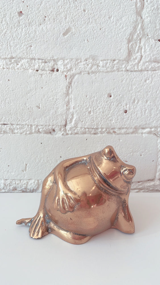 Vintage Brass Frog