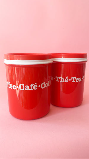 Vintage Rosti Mepal Coffee and Tea Canisters