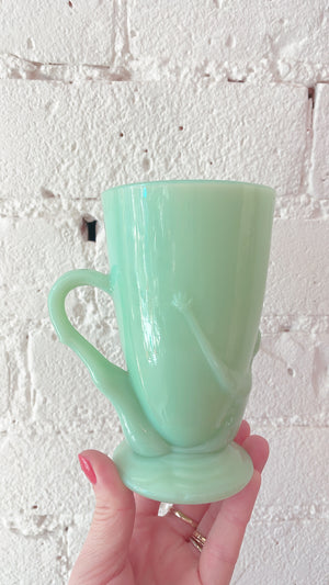 
            
                Load image into Gallery viewer, Vintage Jadeite Bottoms Down Lady Mug
            
        