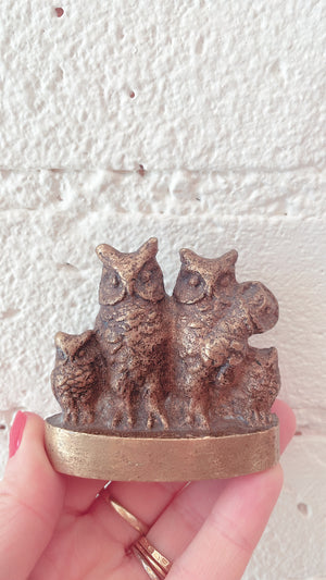 
            
                Load image into Gallery viewer, Vintage Brass Owl Family
            
        