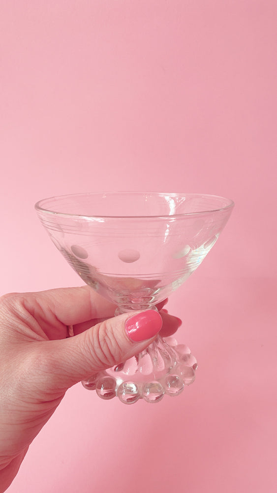 
            
                Load image into Gallery viewer, Vintage Bubble Bottom Cocktail Glasses
            
        