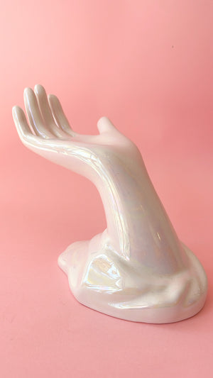 
            
                Load image into Gallery viewer, Vintage Ceramic Iridescent Hand
            
        