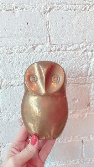 
            
                Load image into Gallery viewer, Vintage Abstract Brass Owl
            
        